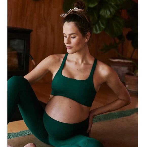 FP Movement x Hatch NWT Garden Green Never Better Square Neck Maternity Bra - Picture 1 of 8
